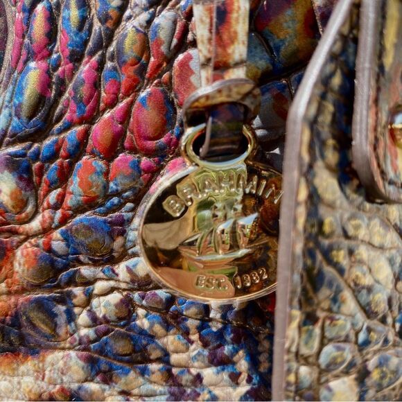 BRAHMIN CAROLINE TRENDSETTER MELBOURNE EMBOSSED LEATHER NWT - Picture 5 of 13